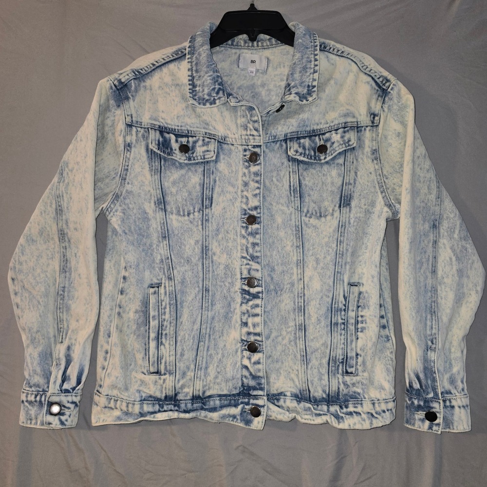 BP Denim Jacket XS Mens Blue Acid Wash Trucker Cotton Button Up